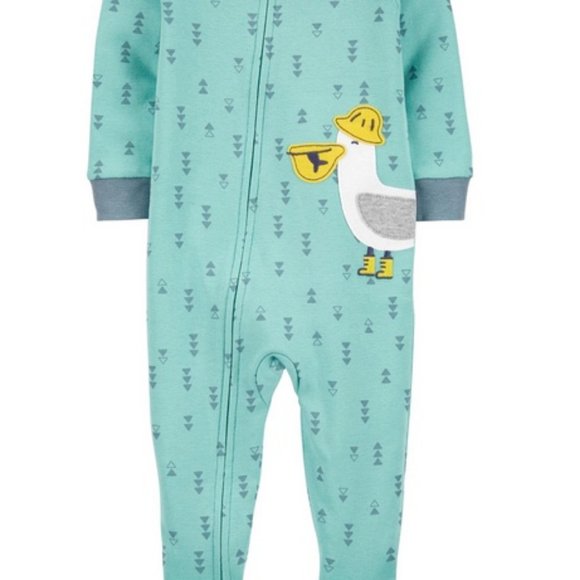 NWT 3t  24m 18m 12m pelican construction pajamas footed sleeper boy girl carters - Picture 1 of 6